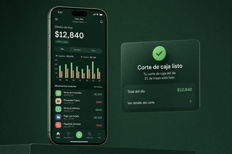 Diseño de app de finanzas del negocio