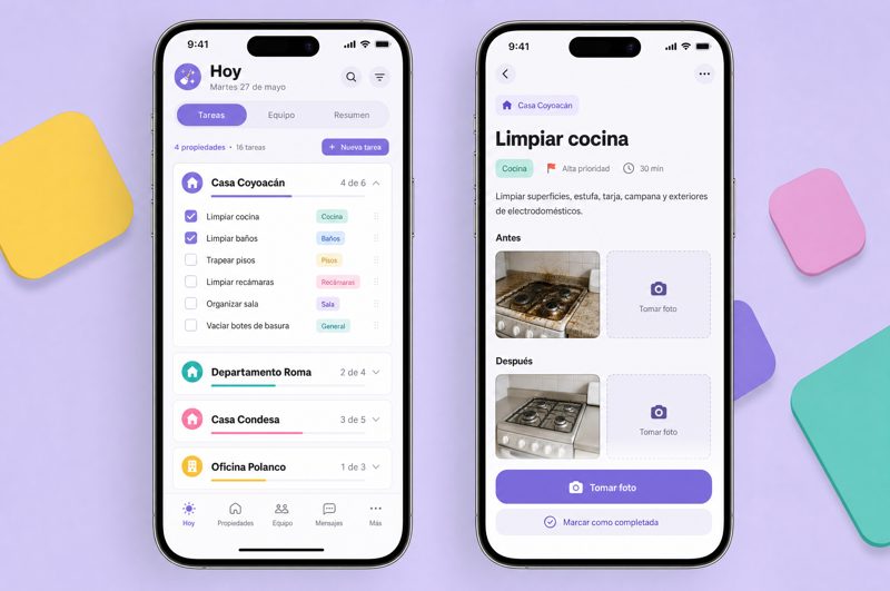 Diseño de app de tareas de limpieza