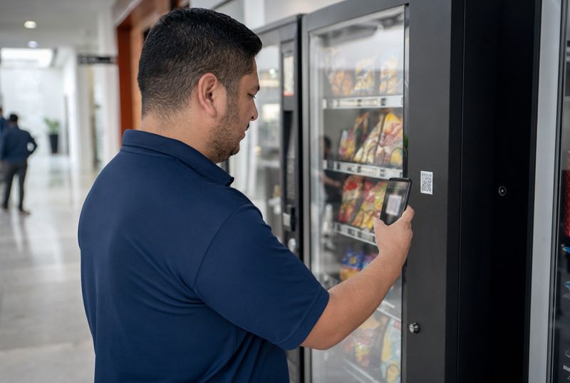 Llega y escanea el código de la máquina