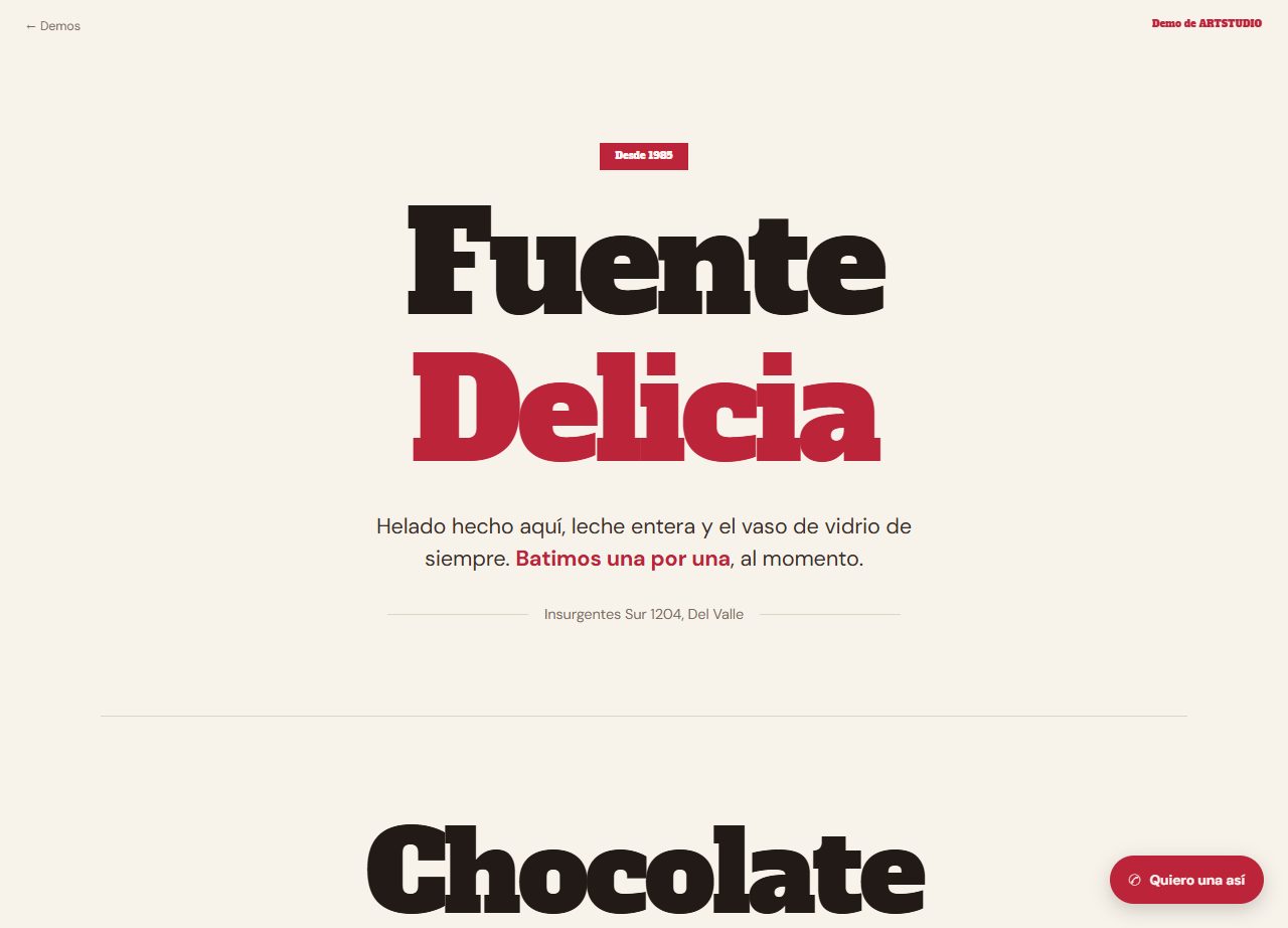 Página de maltería con malteada de chocolate