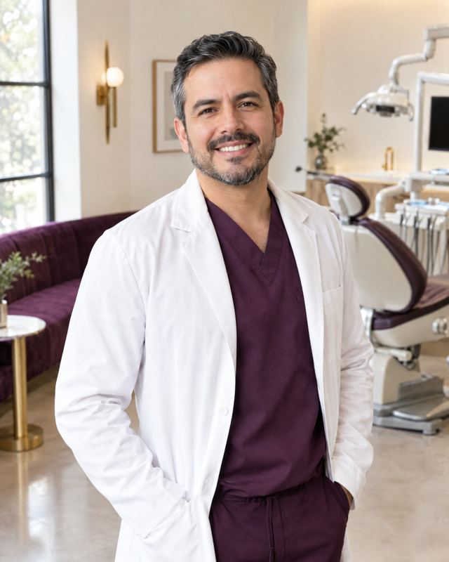 El doctor Mauricio Ledesma en su estudio dental